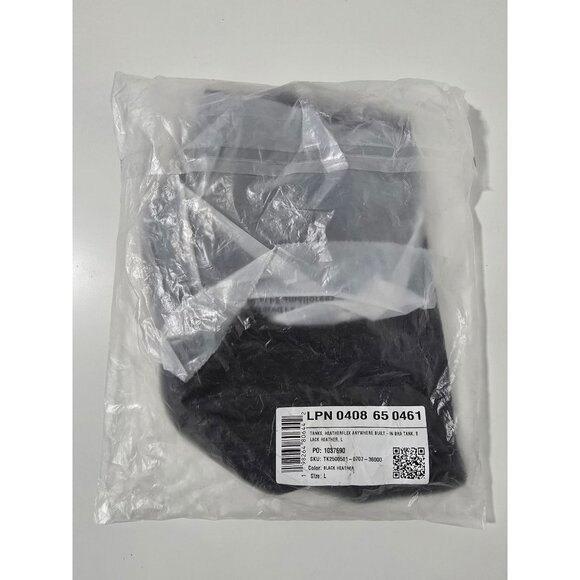 FABLETICS HeatherFlex Anywhere Built-In‎ Bra Tank In Black Heather Size Large - Picture 7 of 9